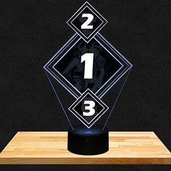 Customised 3 Diamond Lamp