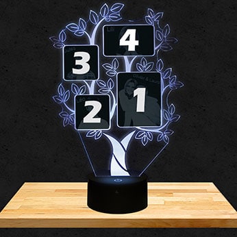 Customised 4 Photo Tree Lamp