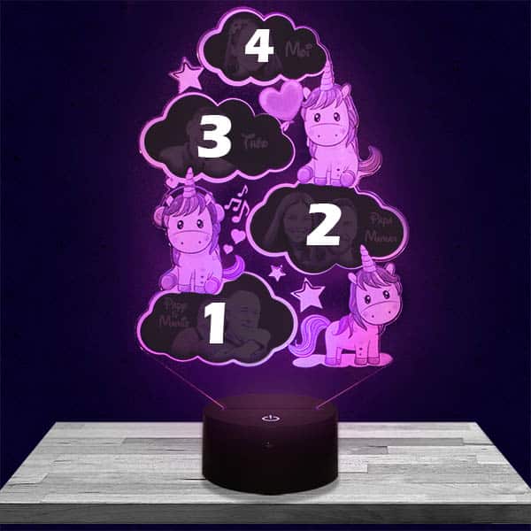 Customised kid's Night Light Unicorn 4 Photos