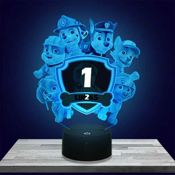 Customised kid's Night Light Paw Patrol
