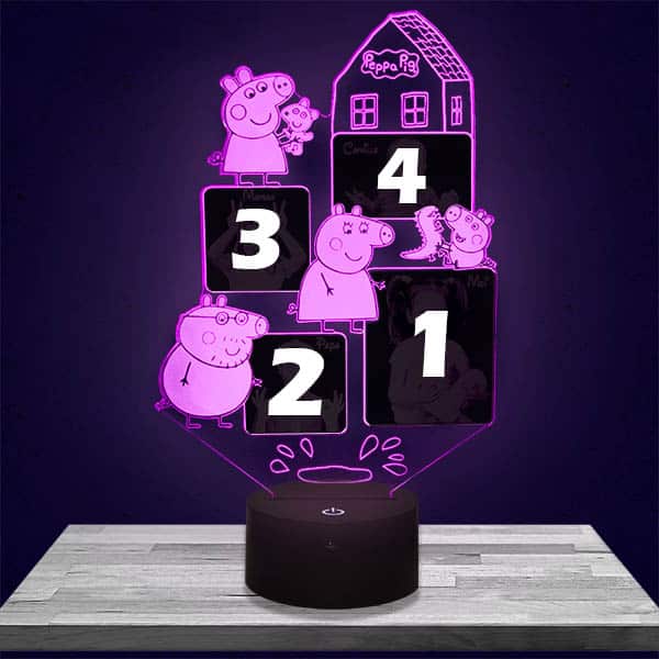 Customised kid's Night Light Peppa Pig 4 Photos