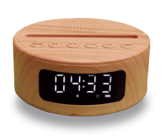 Top of the Range 7 colours Bluetooth Speaker / Wooden Alarm Clock base (38€)