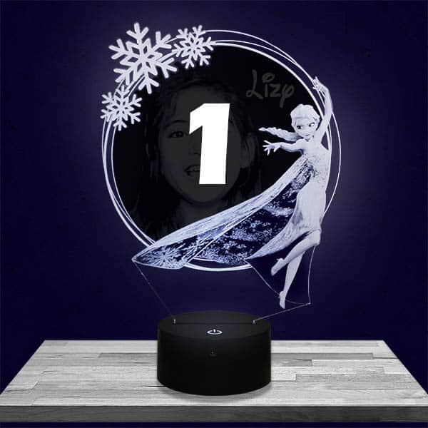 Customised kid's Night Light Elsa Frozen