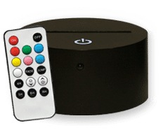 7 colours Black LED Base with touch-sensitive + remote control (€13)