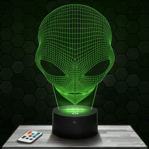Lampe 3D Alien avec socle au choix !