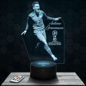 Lampe 3D Antoine Griezmann Coupe du monde avec socle au choix !