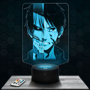 Lampe 3D L'attaque des Titans - Eren Jaeger / Titan avec socle au choix !