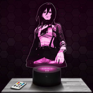 Lampe 3D L'attaque des Titans - Mikasa Ackerman avec socle au choix !
