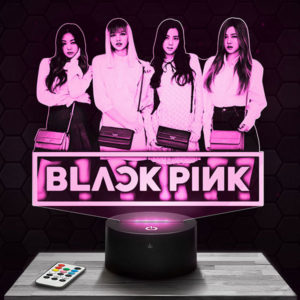Lampe 3D Black Pink avec socle au choix !