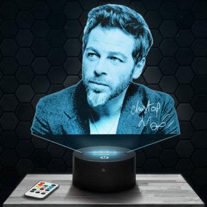 Lampe 3D Christophe Maé avec socle au choix !
