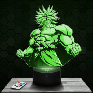 Lampe 3D Dragon Ball Z - Broly 2 avec socle au choix !