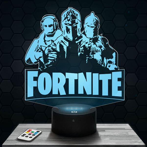 Lampe 3D Fortnite 3 personnages avec socle au choix !
