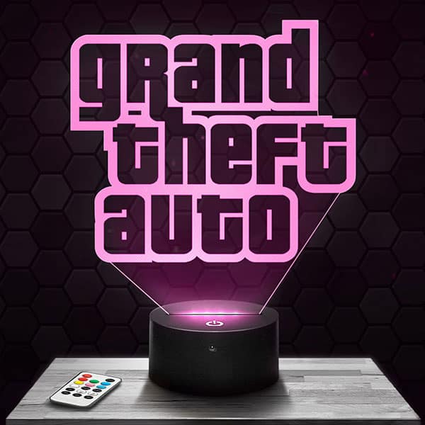 lampe-3d-grand-theft-auto-gta Lampe 3D Logo Grand Theft Auto avec socle au choix !