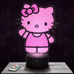 Lampe 3D Hello Kitty avec socle au choix !