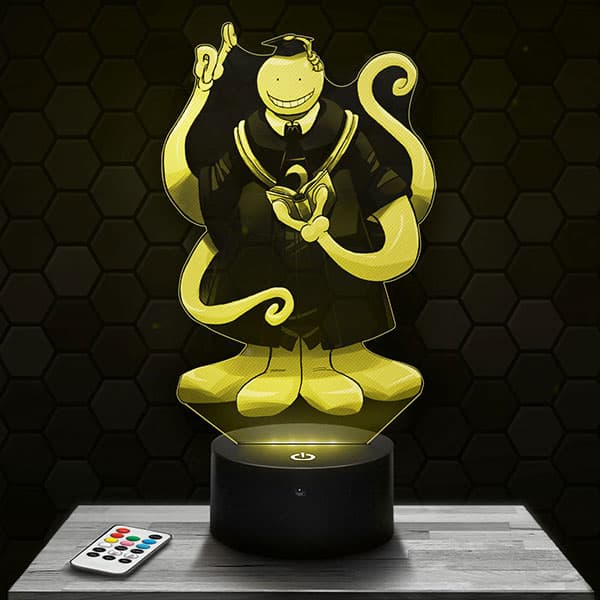 Lampe 3D Koro Senseï - Assassination Classroom avec socle au choix !