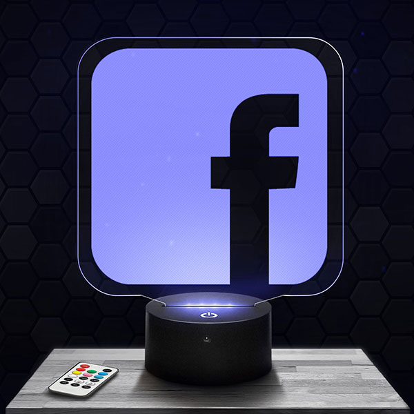 lampe-3d-logo-facebook Lampe 3D Logo Facebook avec socle au choix !