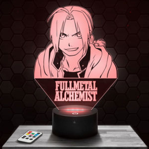Lampe 3D Logo Full Metal Alchimist Ed avec socle au choix !