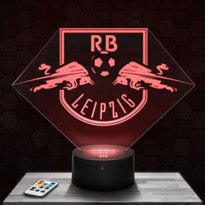 Lampe 3D Logo RB Leipzig avec socle au choix !