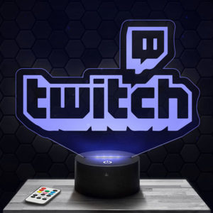 Lampe 3D Logo Twitch avec socle au choix !