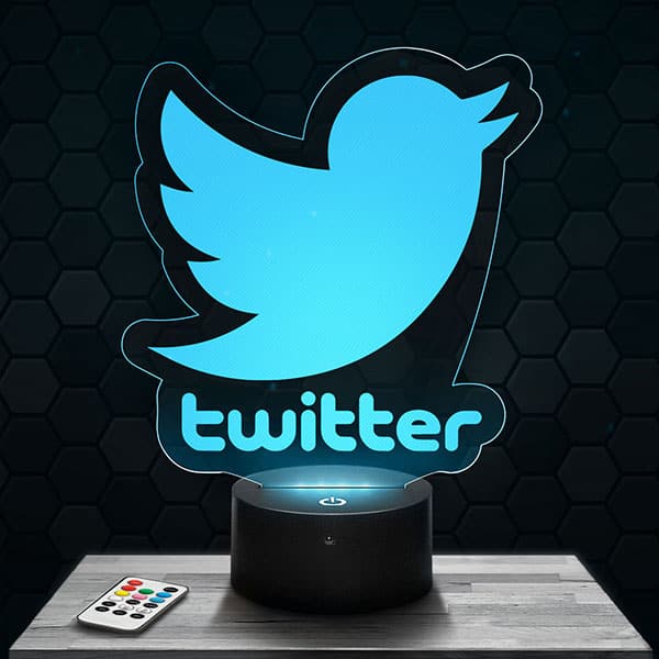 lampe-3d-logo-twitter Lampe 3D Logo Twitter avec socle au choix !