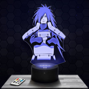 Lampe 3D Naruto - Madara avec socle au choix !