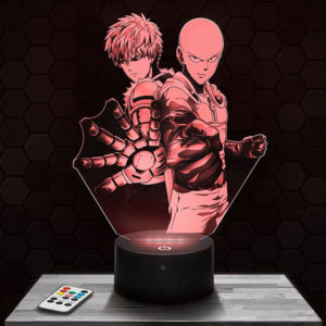 Lampe 3D One Punch Man - Genos - Saitama avec socle au choix !
