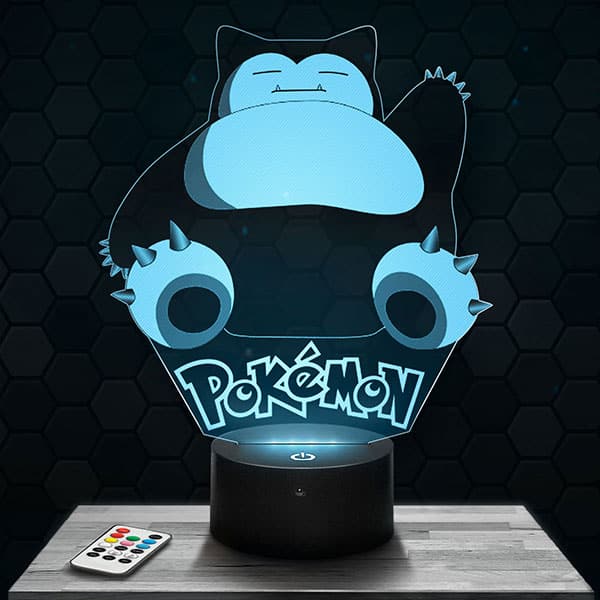 lampe-3d-pokemon-ronflex Lampe 3D Ronflex Pokémon avec socle au choix !
