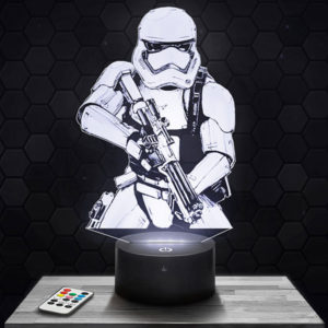 Lampe 3D Star Wars - Storm Trooper  avec socle au choix !