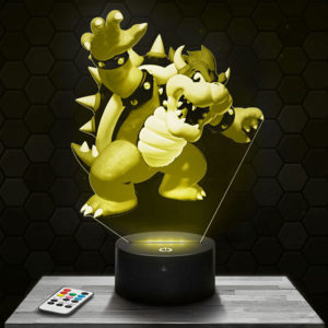 Lampe 3D Bowser - Super Mario avec socle au choix !