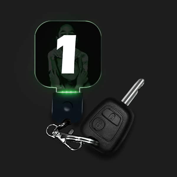 Customised Illuminated Square Keyring