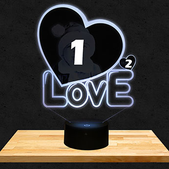 Customised Love Heart Lamp