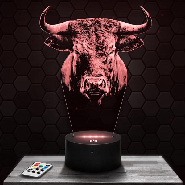 lampe-3d-tete-taureau-animal