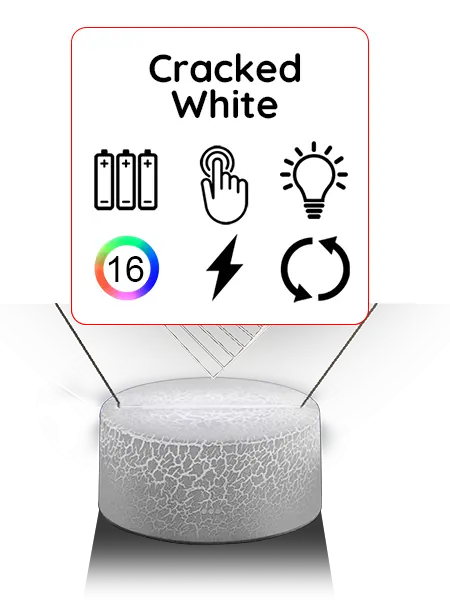 socle lampe craquelé